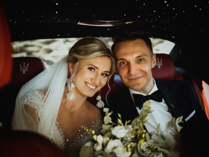 fotograf ślubny Tarnów, Tarnów fotografia ślubna w aucie