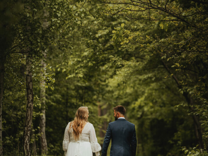 fotograf ślubny Tarnów, Tarnów fotografia ślubna w lesie